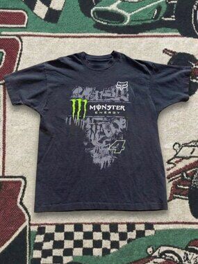Vintage Y2K Fox Racing x Monster Energy Ricky Carmichael #4 Motocross Graphic